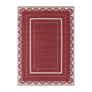 The Pioneer Woman Red Scallop Outdoor Rug, 5' x 7'
